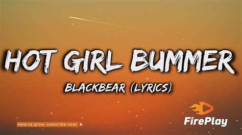 Blackbear Hot Girl Bummer Lyrics YouTube