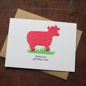 Moochas Grassy Ass COW Shaped Wildflower Seed Paper Etsy