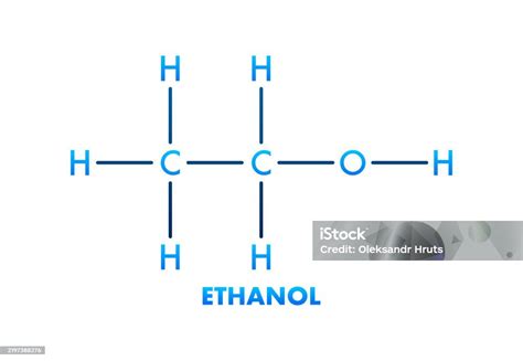 ethanol molecular structure  chemical formula choh stock