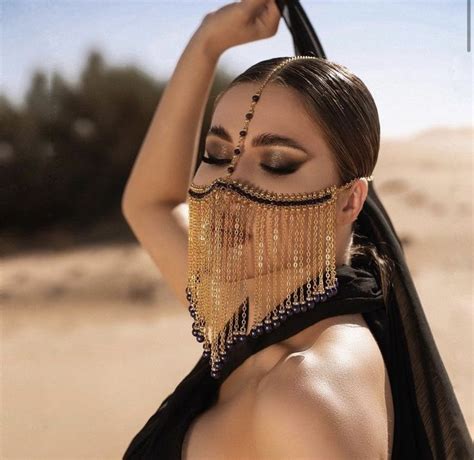 Arabic Face Mask Fatima Tribal Face Belly Dance Light Face Mask