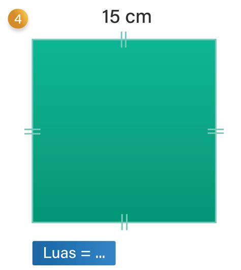 Tentukan luas setiap persegi berikut!