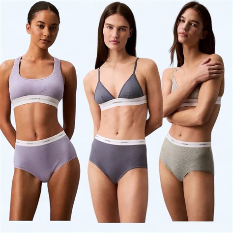 B Calvin Klein Cotton Stretch Rib High Waist Bikini Shopee Thailand