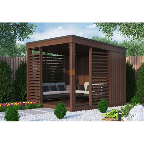 【Беседка из дерева 3х3 м - затененная】из клеенного бруса| WOODSHED