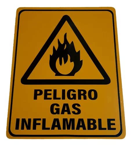 Letrero Peligro Gas Inflamable Señalización Carteles Señal MercadoLibre