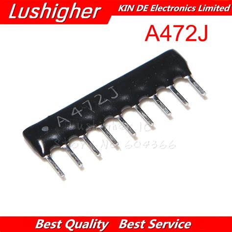 10PCS 10pin Resistor Network Array A10 472JP A10 472J 4 7K Ohm A472J 2