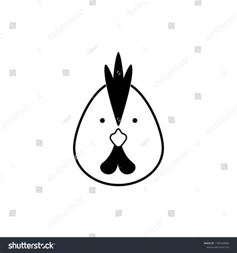 Chicken Head Cartoon Vector Design Illustration Stock Vector (Royalty Free) 1789434866 ...