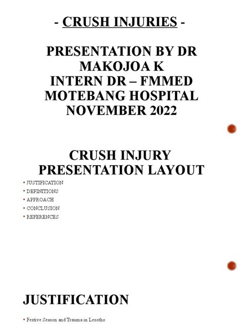 crush injuries  injury medical specialties