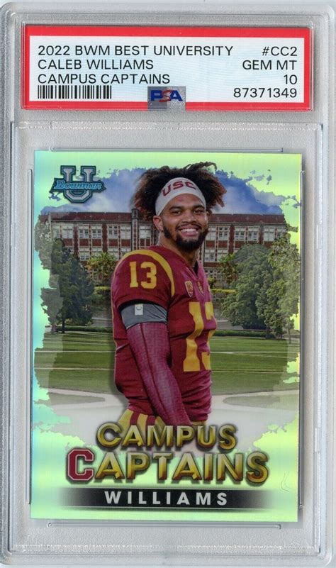 Bowman Best U Caleb Williams Campus Captains Refractor Rookie