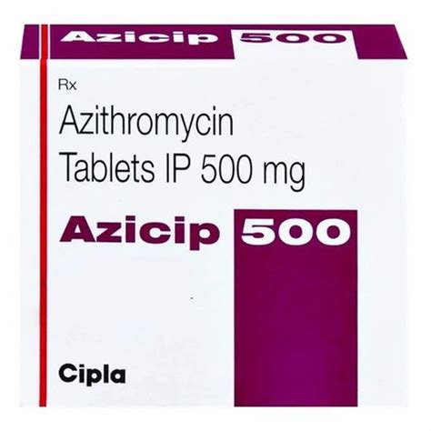 Azicip 500mg Azithromycin Tablets IP At Rs 71 Strip Of 3 Tablets In