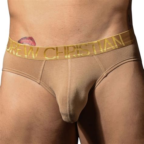 Andrew Christian Almost Naked Happy Modal Briefs Tan Inderwear