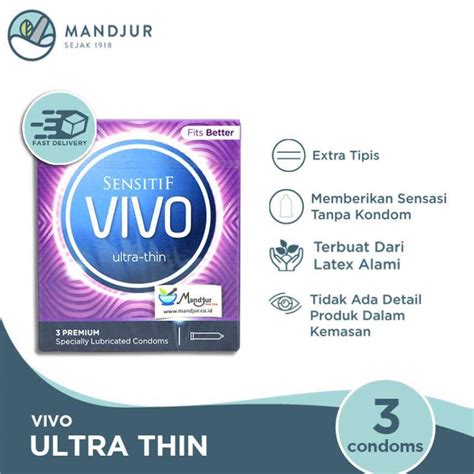 Jual Vivo Condom Ultra Thin Alat Kontrasepsi Pria Di Seller Apotek