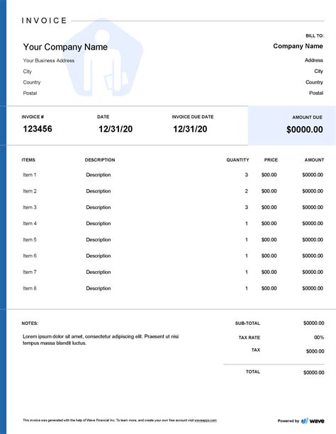 √ Professional Services Invoice Template