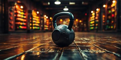 Premium Photo Black Kettlebell And Earphones Await An Intense Gym