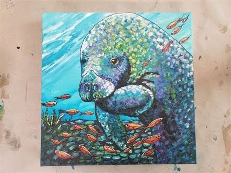 Manatee Painting Tutorial - YouTube in 2024 | Painting tutorial ...