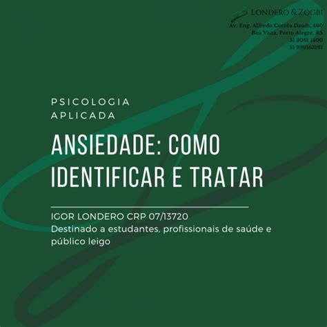 Psicologia Aplicada à Ansiedade Como Identificar e Tratar Igor