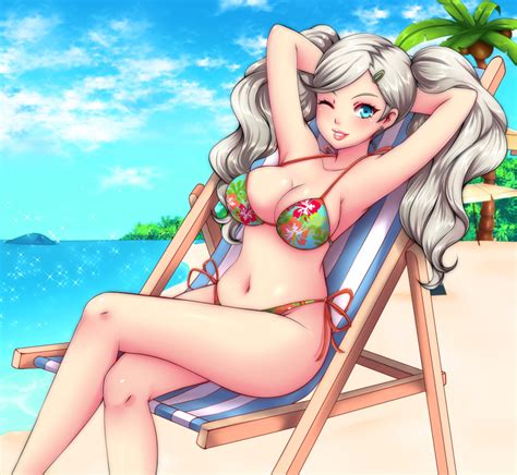 Hentai Boobs 1girl 1girl 1girl Alluring Ann Takamaki Atlus Bare Legs