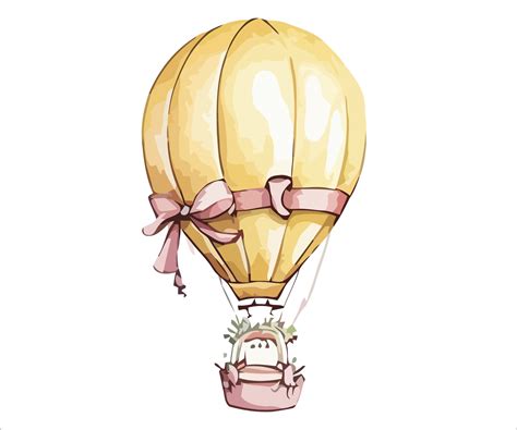 Hot Air Balloon Watercolor