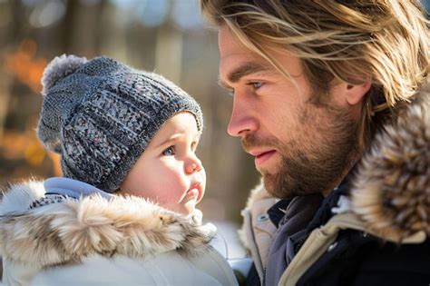 Blonde Dad With His Daughter Premium Ai Generated Image