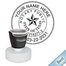 Texas Notary Stamp Pre Inked Round Ships Next Day Free Shipping