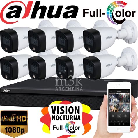 Kit Seguridad Dahua Camaras Vision Nocturna Full Color M K Argentina