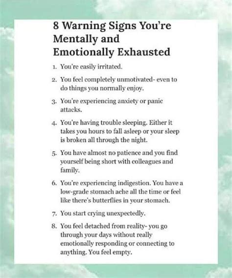 Warning Signs You Re Mentally And Emotionally Exhausted Artofit