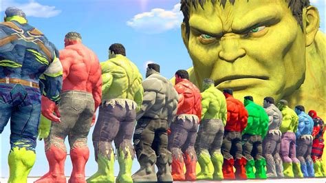 The Power Of Hulk Incredible Hulk Vs Grey Hulk Vs Red Hulk Vs Blue