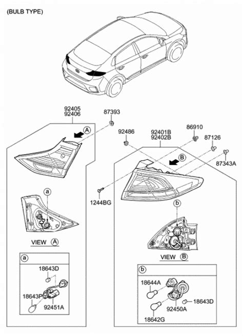 Rear Combination Lamp 2019 Hyundai Ioniq Hybrid