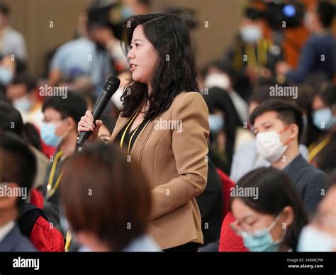 Beijing Oct A Journalist Asks Questions Via