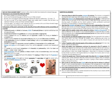 Sonnet 130 William Shakespeare Pdf