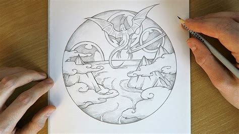 draw fantasy landscape