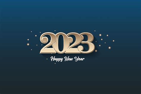 2023 vector logo design, golden new year logo design 11772912 Vector Art at Vecteezy