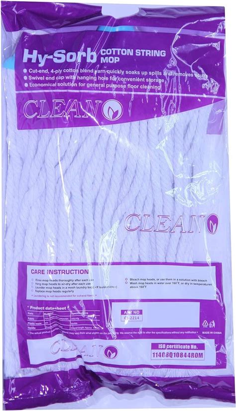 Cleano Hy Sorb Cotton String Mop Heavy Duty Commercial Industrial Dust