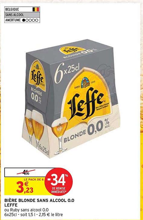 Promo Bi Re Blonde Sans Alcool O O Leffe Chez Intermarch Icatalogue Fr