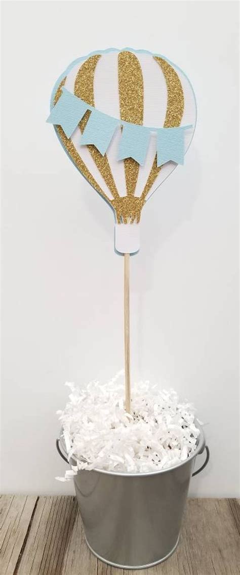 Hot Air Balloon Centerpiece Up Up And Away Baby Etsy