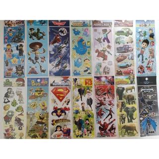 20 Cartelas De Adesivos Stickers Infantil Personagem Shopee Brasil