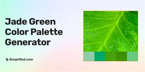 Generate jade green color palette in seconds