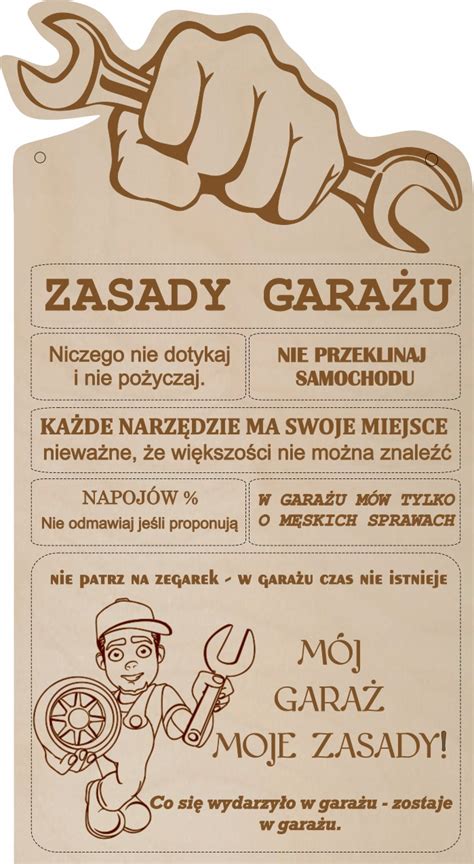 Drewniana Zabawna Tabliczka Zasady Gara U Prezent Na Urodziny Na Dzie