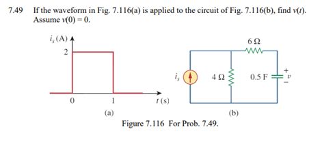 Solved 49 If The Waveform In Fig 7 116 A Is Applied To Chegg