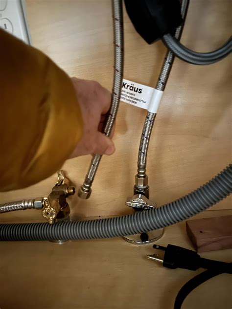 Installed New Kitchen Sink My Hot Water Supply Line Is From Valve R Plumbing