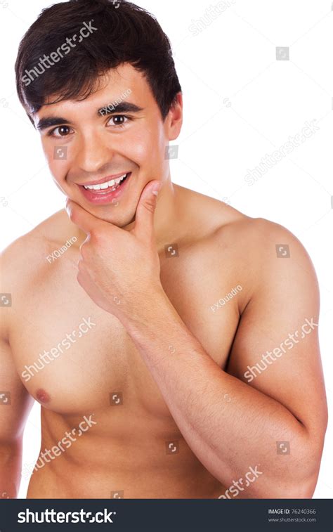 Image Nude Smiling Man Stock Photo Shutterstock