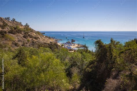 Konnos Beach In Konnos Bay In Area Of Cape Greco National Forest Park