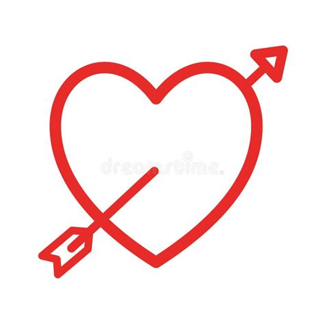 Heart With Arrow Icon Stock Vector Illustration Of Vector