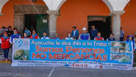 Ayacucho Inician Campaña “corazón Azul” Contra La Trata De Personas Peru Correo