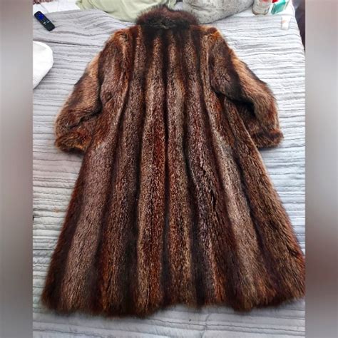 Bella Furs Jackets And Coats Silver Tip Raccoon Fur Coat Poshmark