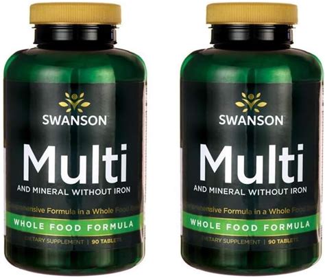 Swanson Multi And Mineral Without Iron Multimineral Multivitamin Health Supplement