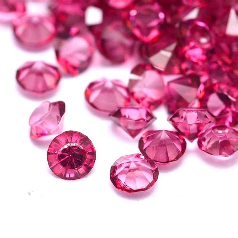 100 Strass In Resina Forma Diamante 3mm Colore FUCSIA