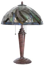 Casa Padrino Luxus Tiffany Tischleuchte Mehrfarbig Antik Bronze