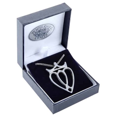 Luckenbooth Love heart Large Pewter Pendant - The Kilt Lady