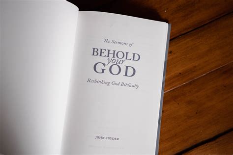 The Sermons Of Behold Your God Rethinking God Biblically Book Media