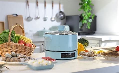 Amazon Joydeem Smart Lifting Electric Hot Pot Steamer And Low Sugar Rice Cooker Shabu